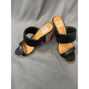 Dolce Vita Bambi Black Block Heel Sandals Women's Size 8.5
